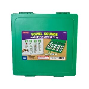 Lakeshore Magnetic Sorting Tiles K-2nd Vowel Sounds + Carrying Case NEW Open Box